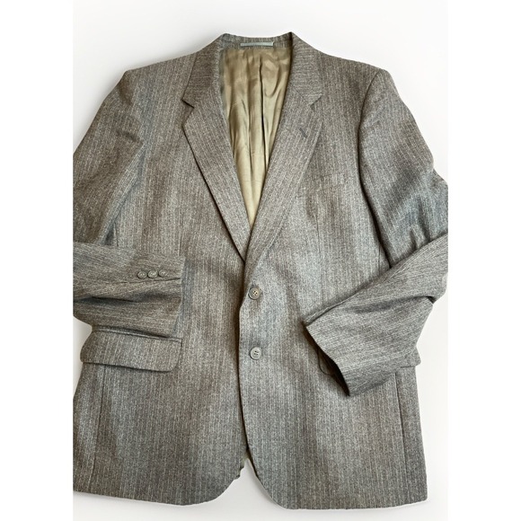 Selfridges Hugo James Other - Selfridges Blazer Hugo James Size 44 S Gray Pinstriped Wool Made In England
